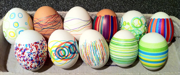 Random acts of drawing (on eggs)